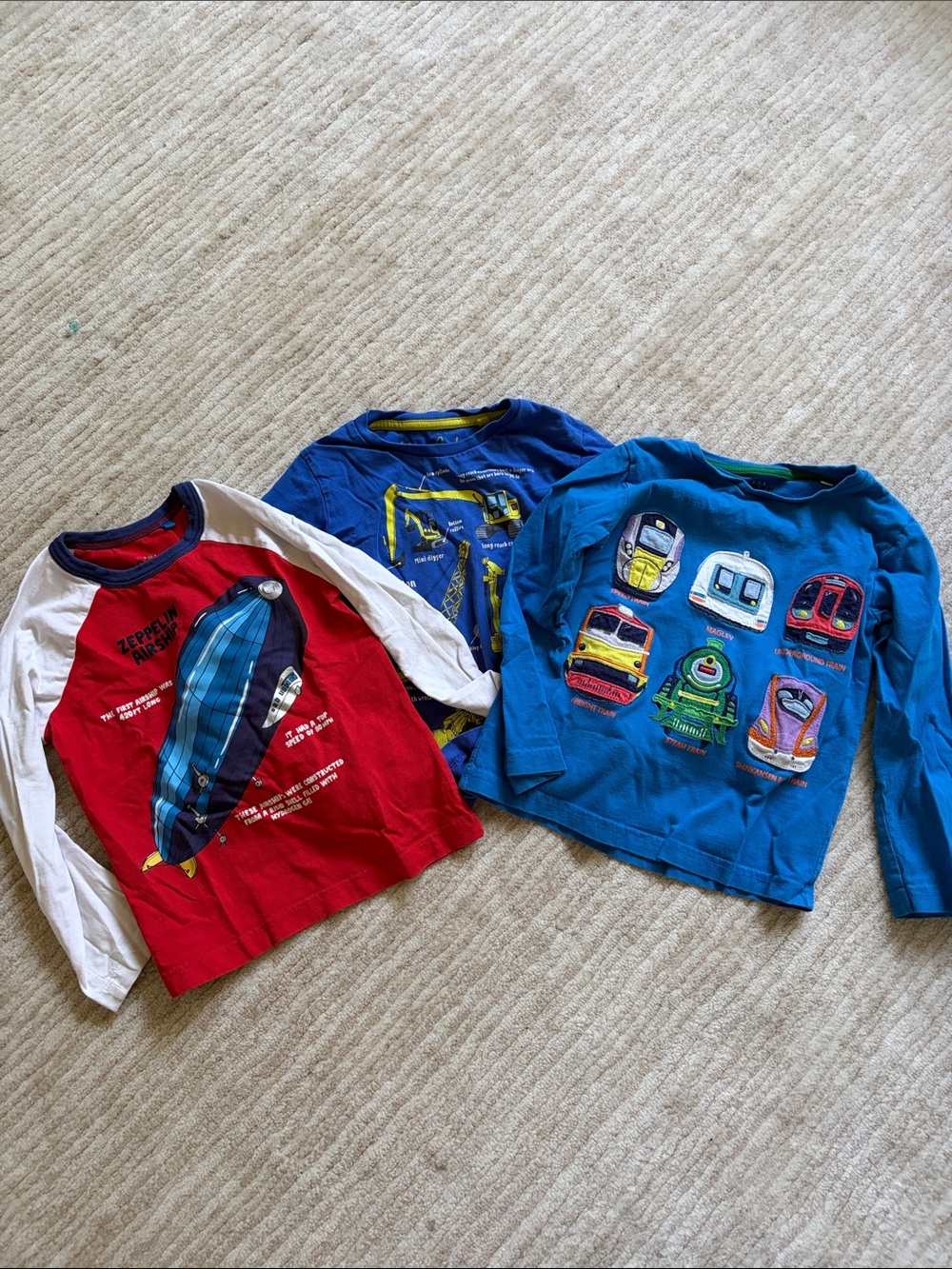 3 Mini Boden size 3-4 long sleeve shirts in size 3-4